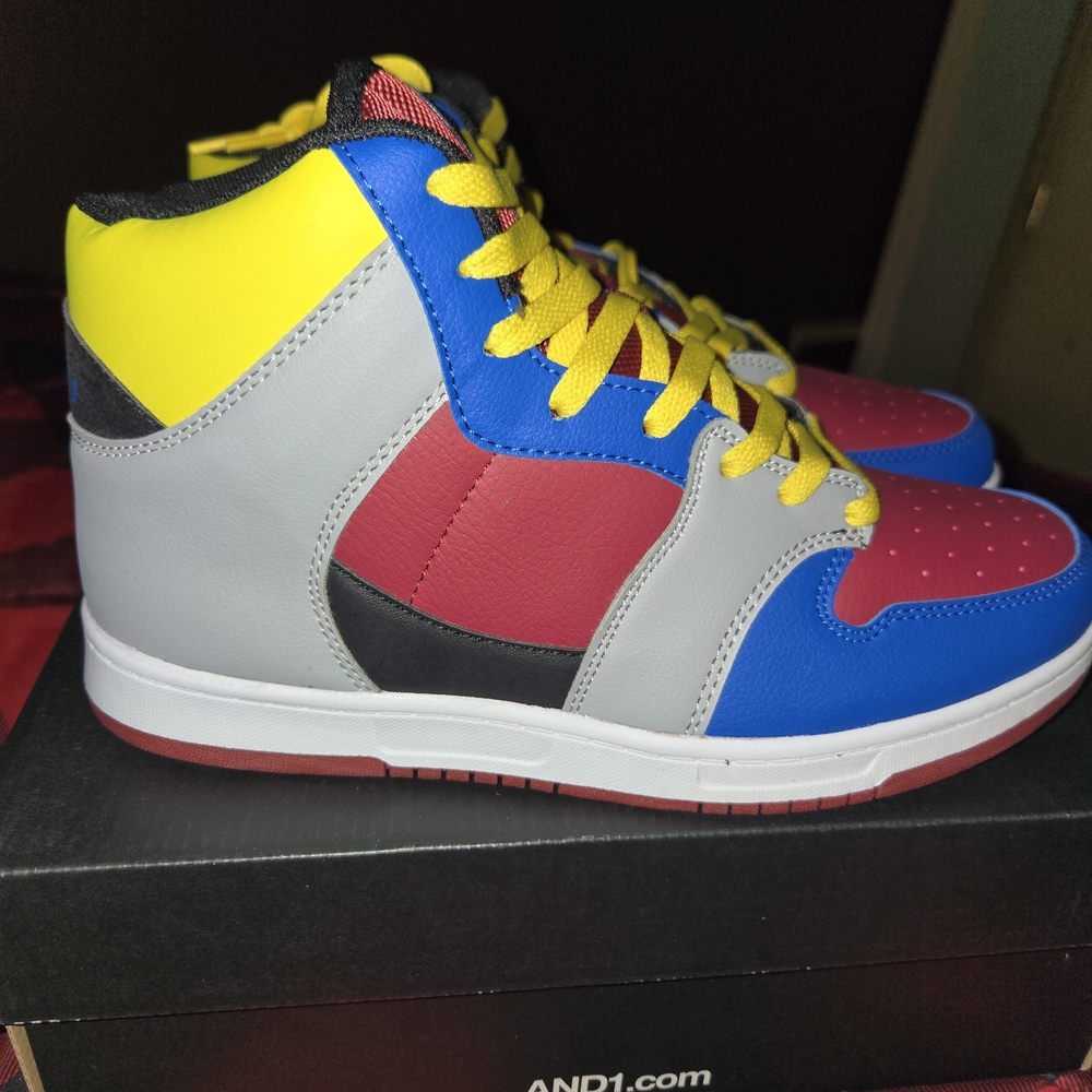 And1 Slam Mid TPR multicoloured trainers. Size US 9
